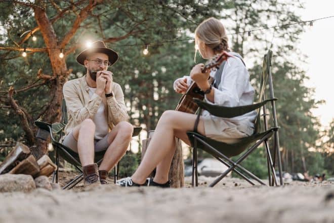 Couple Playing Music Outdoors - Thing To Do With Your Boyfriend