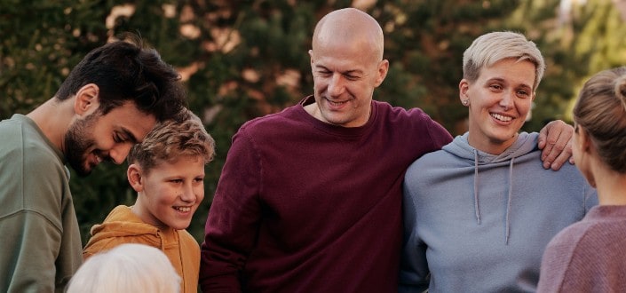 Family Hanging Out Outdoors