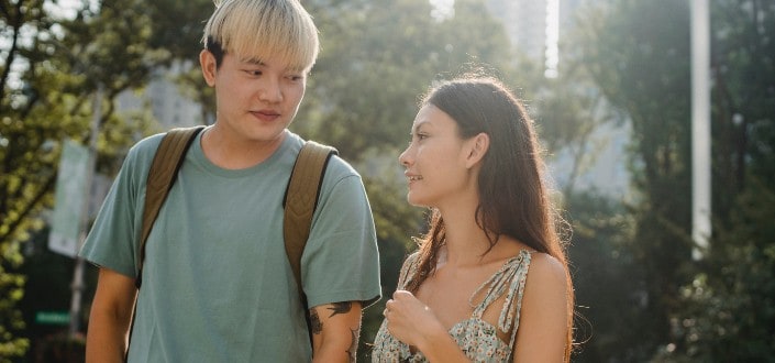 Man and Woman on an Outdoor Date