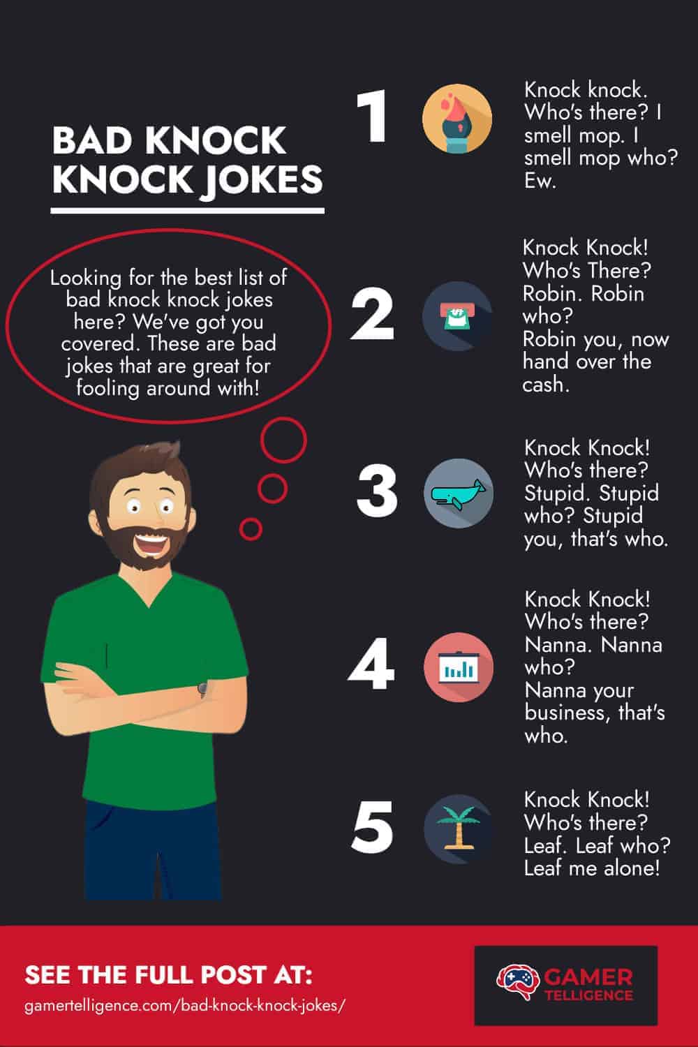 Bad Knock Knock Jokes - Infographics
