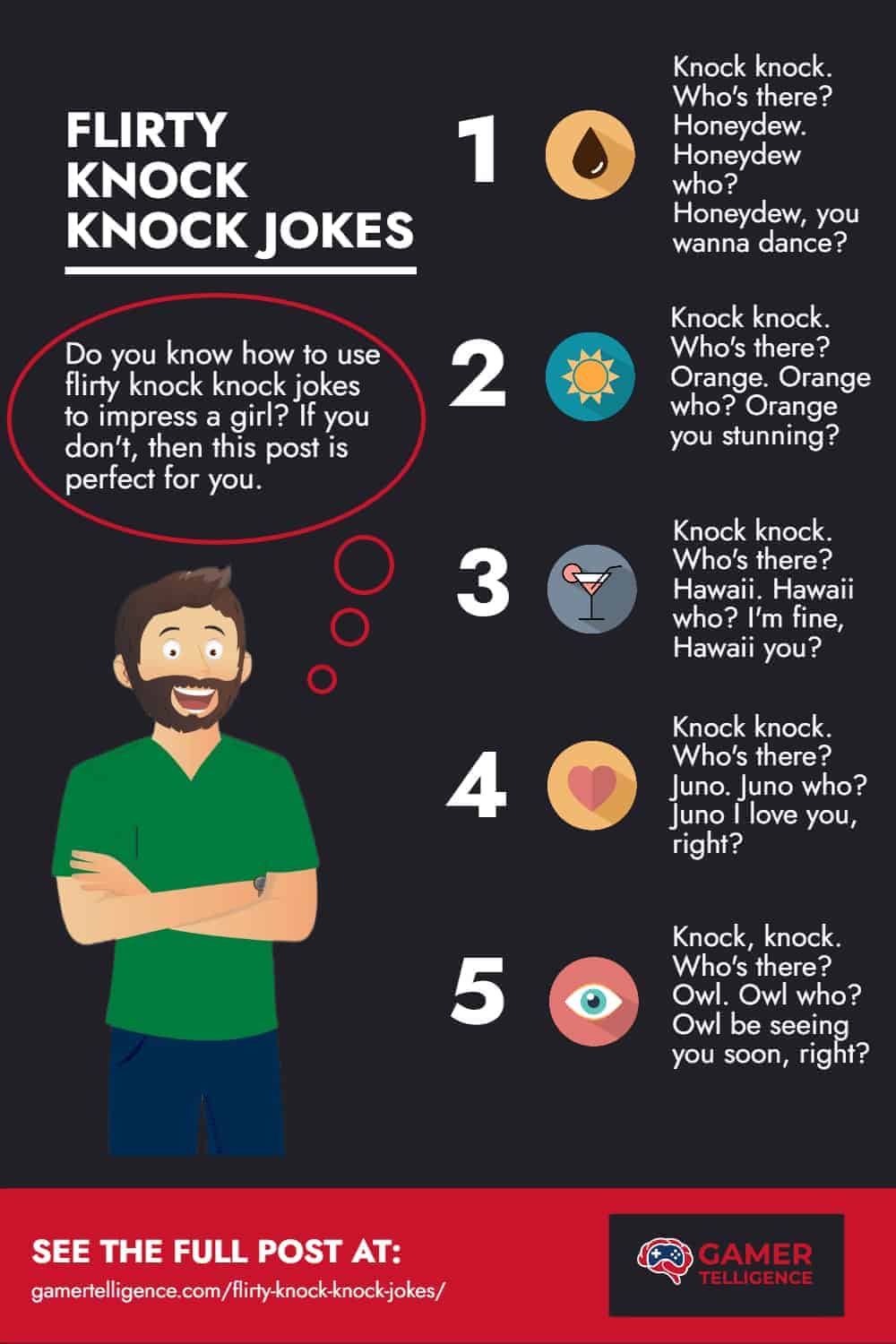 Flirty Knock Knock Jokes - Infographic