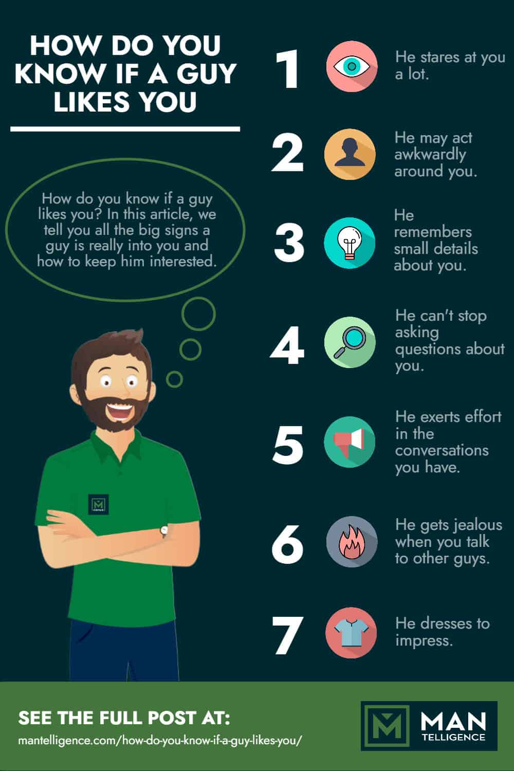 Infographic - How Do You Know if a Guy Likes You