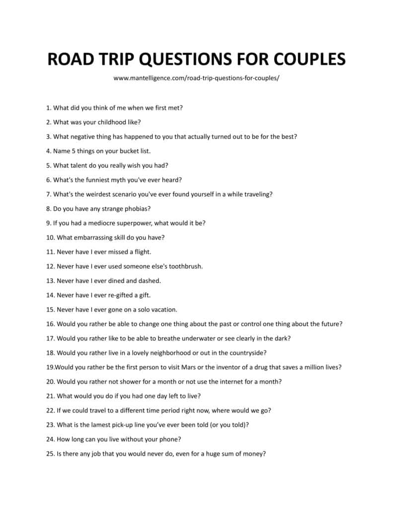 road trip questions for couples funny