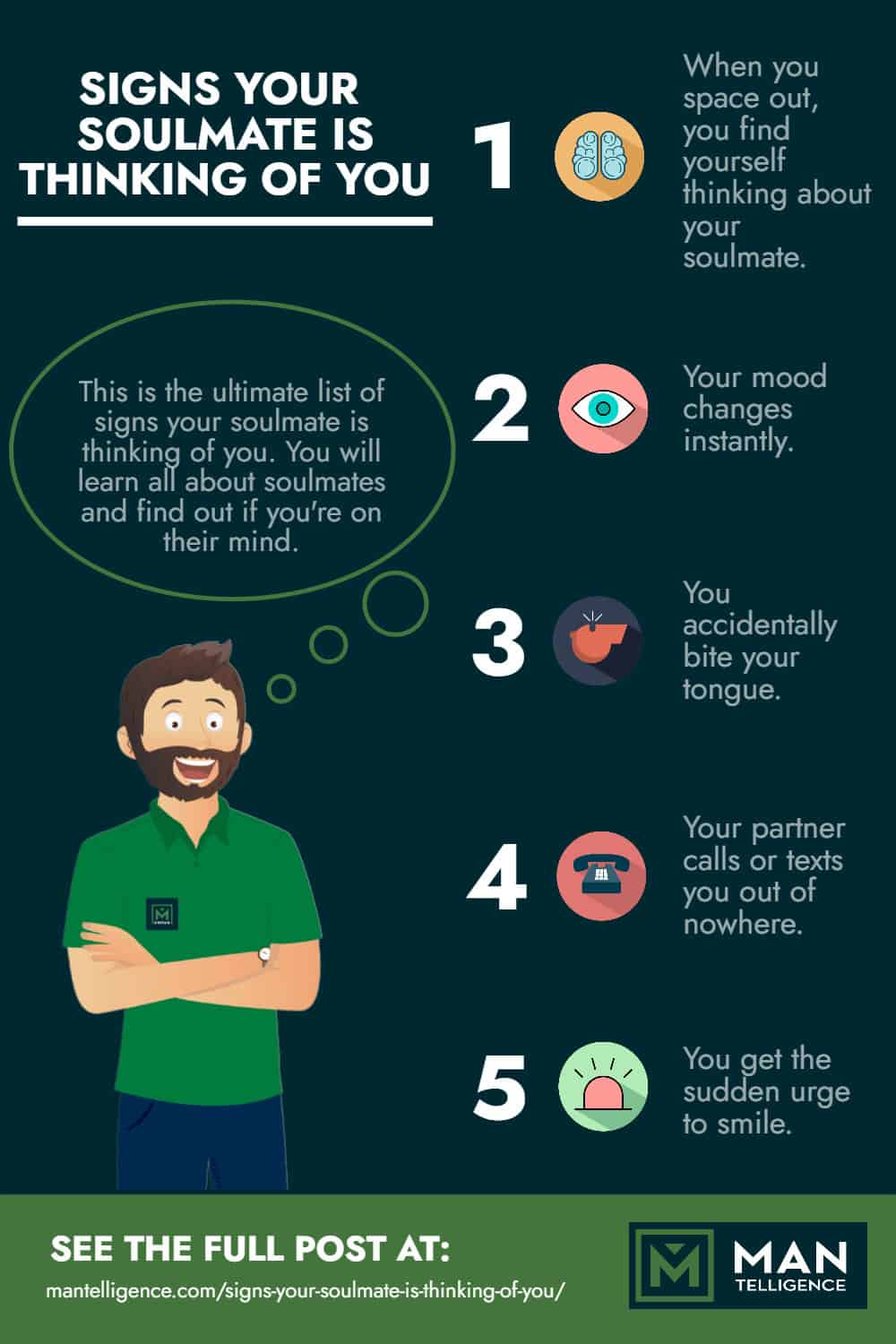 Infographic - Signs Your Soulmate Is Thinking Of You
