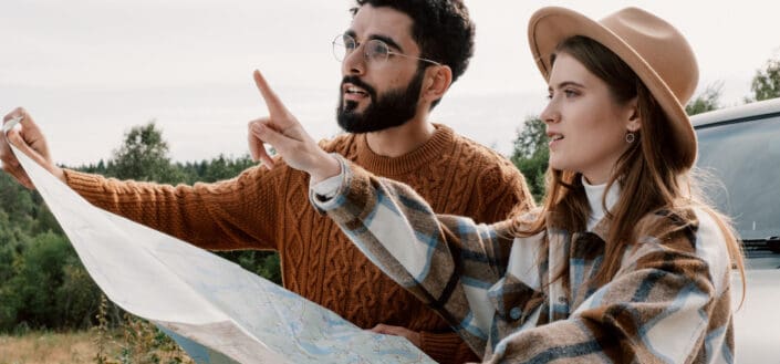 Couple Holding a Map