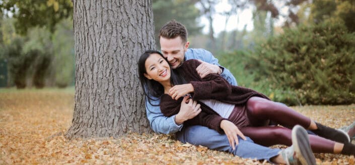 Couple Reclining Under The Tree