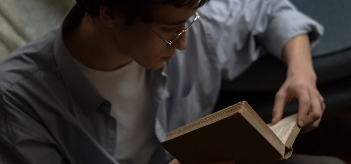 Man reading a book