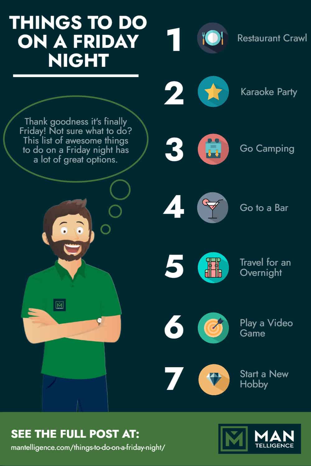Things to do on a Friday night - Infographic