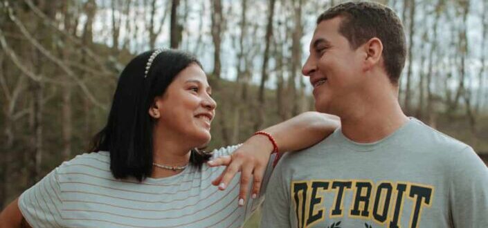 Couple Looking at Each Other While Talking