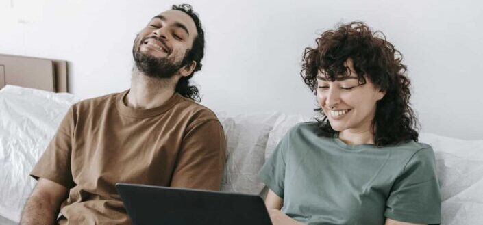 Couple Sitting on a Couch