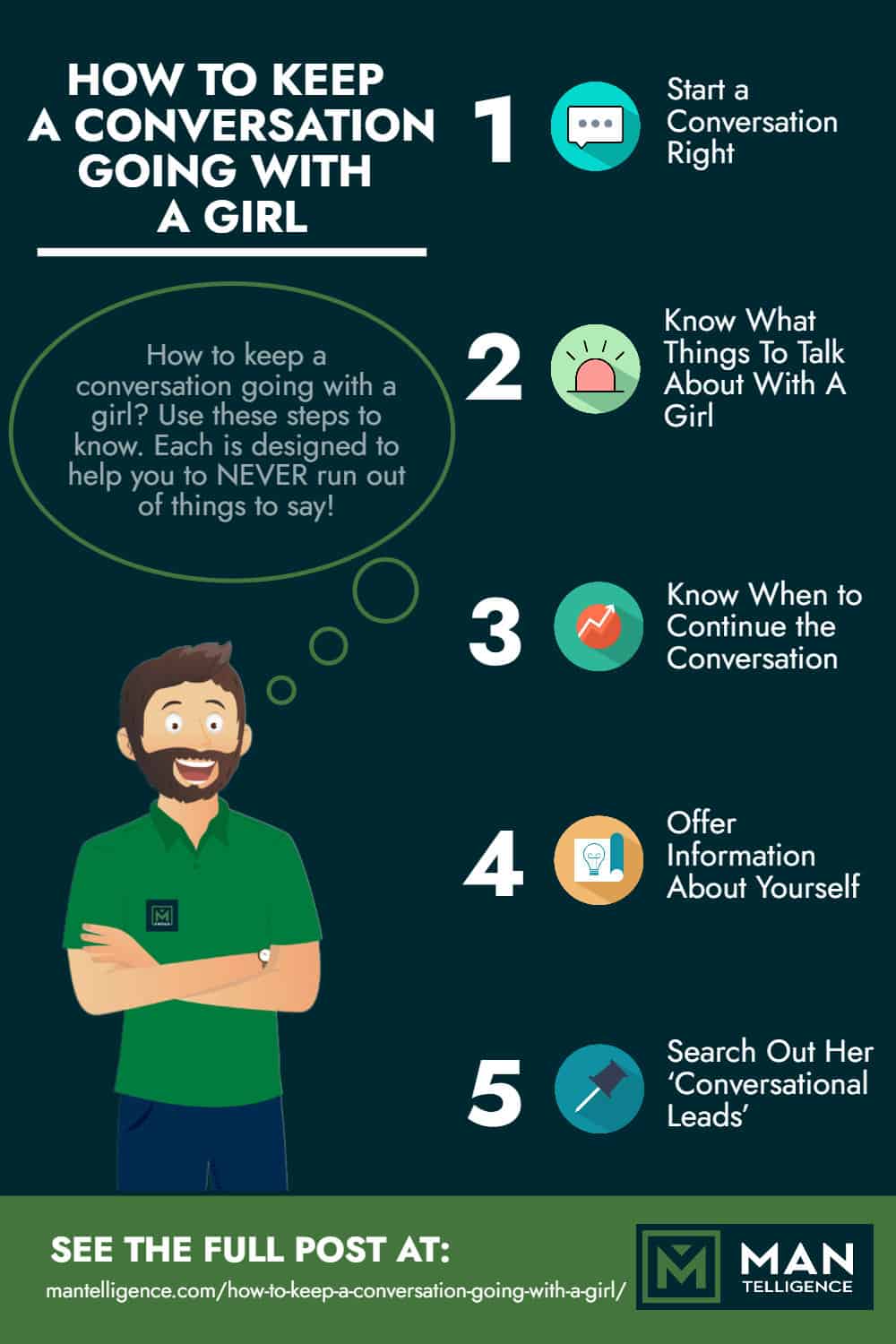 Infographic - How To Keep A Conversation Going With A Girl